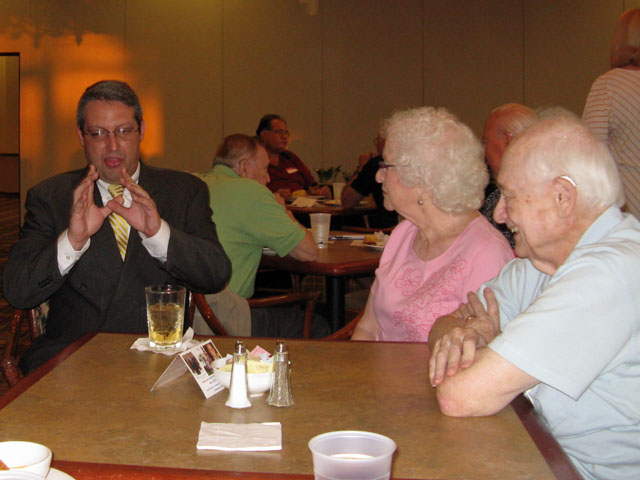 Adrian Wyllie with Anna and Ed Wolff