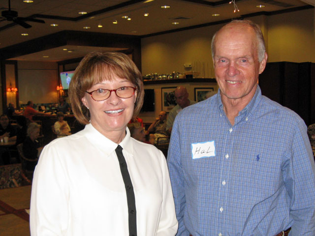 Phyliss Frey and Commissioner Hal Valeche